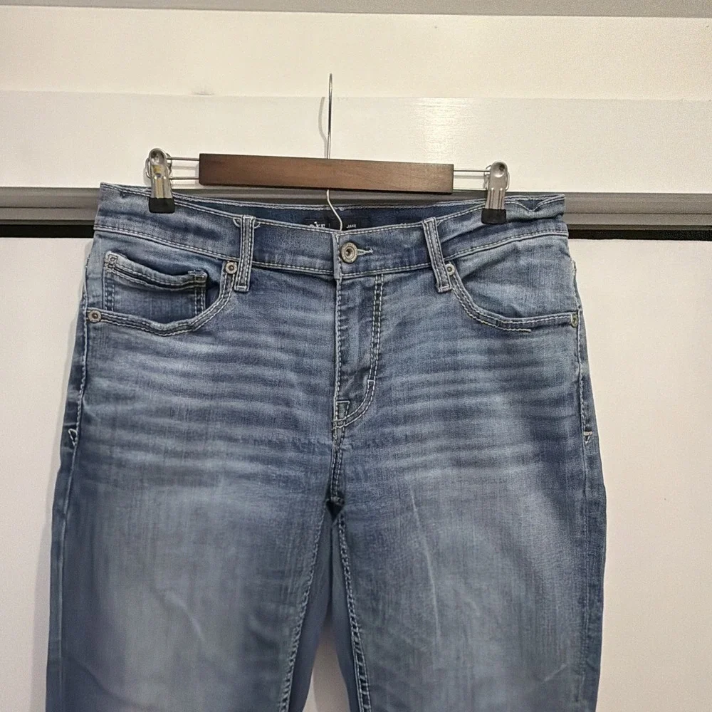BKE Buckle Men's‎ Sz 34x32 Jake Blue Denim Stretch Jeans, Distressed GUC!